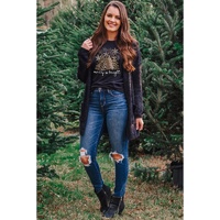 Azura Exchange Leopard Christmas Tree Graphic Print T-Shirt - S thumbnail