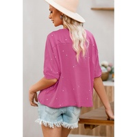 Azura Exchange Bleached Distressed Short Sleeve Top - S thumbnail