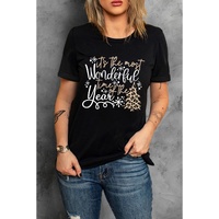 Azura Exchange Christmas Leopard Graphic Tee - 2XL thumbnail