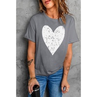 Azura Exchange Heart Graphic Print T-Shirt - S thumbnail