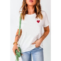 Azura Exchange Embroidered Heart Pattern T-Shirt - XL thumbnail