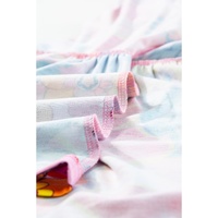 Rose Floral Print Short Sleeve Pleated Babydoll Top - M thumbnail