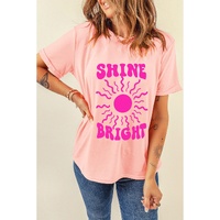 Pink SHINE BRIGHT Graphic Casual Tee - XL thumbnail