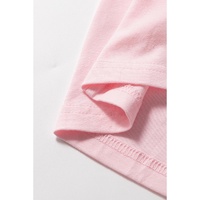 Light Pink Scoop Neck Bubble Sleeve Tee - L thumbnail