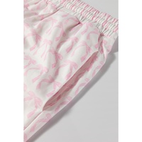 Pink Striped 3/4 Sleeve Drop Shoulder Top - XL thumbnail