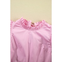 Bonbon Ricrac Ruffled Sleeve Frilled Collar Blouse - L thumbnail