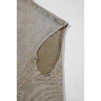 Sage Green Vintage Washed Short Dolman Sleeve Oversized T Shirt - L thumbnail