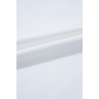 White Loose Half Sleeve Hi Low Hem T Shirt - L thumbnail