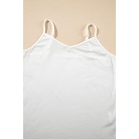 White Solid Color Sheer Mesh Patchwork Short Sleeve Top - XL thumbnail