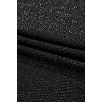 Black Bow Decor Glittery Short Sleeve Top - S thumbnail