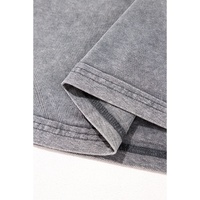 Philippine Gray Mineral Wash Half Sleeve Boyfriend Vintage T Shirt - L thumbnail