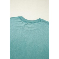 Sea Green MAMA Printed Mineral Wash Crewneck T Shirt - L thumbnail
