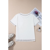 White RODEO Horseshoe Embroidered Patch Pocket T Shirt - XL thumbnail