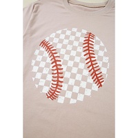 Jet Stream Checkered Baseball Graphic Tee - L thumbnail