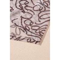 Brown Rodeo Print Round Neck Slim Fit Mesh T Shirt - L thumbnail