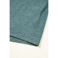 Mist Green Crisscross V Neck Butterfly Sleeve T Shirt - L thumbnail