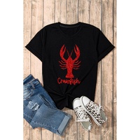 Black Shimmering Crawfish Graphic Tee - XL thumbnail