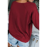 Azura Exchange Solid Crew Neck Pullover Sweatshirt - S thumbnail
