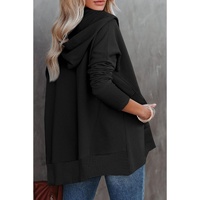 Azura Exchange Batwing Sleeve Hoodie with Pocketed Henley - L thumbnail