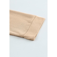 Azura Exchange Casual Khaki Hoodie with Patchwork Trim - M thumbnail