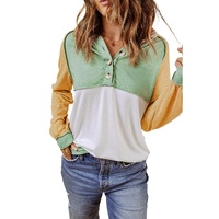 Azura Exchange Button Accent Colorblock Hoodie - S thumbnail