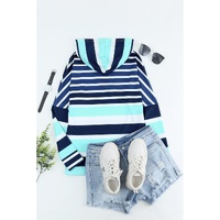 Azura Exchange Striped Drawstring Hoodie - L thumbnail