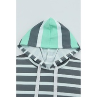 Azura Exchange Striped Drawstring Long Sleeve Hoodie - 2XL thumbnail
