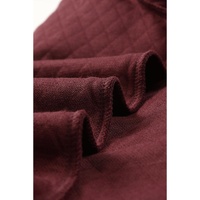 Azura Exchange Geometric Texture Plaid Trim Sweatshirt - S thumbnail