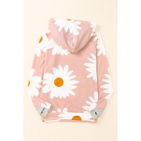Azura Exchange Daisy Print Doublehood Sweatshirt - M thumbnail