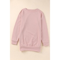 Azura Exchange Slit Buttons Crew Neck Sweatshirt - M thumbnail