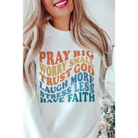 Azura Exchange Slogan Letters Print Long Sleeve Sweatshirt - S thumbnail