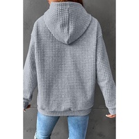 Azura Exchange Lattice Textured Kangaroo Pocket Hoodie - S thumbnail