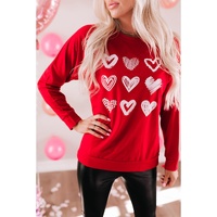 Azura Exchange Hearts Print Crewneck Sweatshirt - XL thumbnail