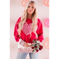 Azura Exchange Leopard Graphic Pullover Sweatshirt - S thumbnail