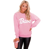 Azura Exchange Letters Print Sweatshirt with Ribbed Knit Trim - 2XL thumbnail