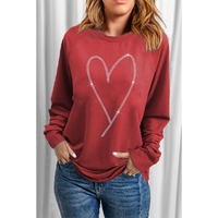 Azura Exchange Heart Shaped Long Sleeve Sweatshirt - S thumbnail