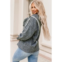 Azura Exchange Relaxed Fit Acid Wash Pullover Sweatshirt with Slit Details - XL thumbnail