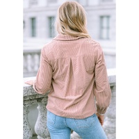 Azura Exchange Half Zip Ribbed Texture Collared Sweatshirt - L thumbnail