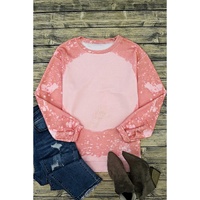 Azura Exchange Bleached Round Neck Pullover Sweatshirt - M thumbnail