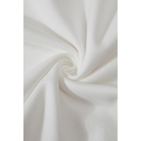 White Fleece Lined Kangaroo Pocket Drawstring Chunky Hoodie - L thumbnail