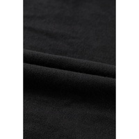 Black Fleece Lined Kangaroo Pocket Drawstring Chunky Hoodie - S thumbnail