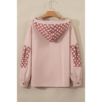 Delicacy Floral Patchwork Star Pattern Drawstring Hoodie - L thumbnail