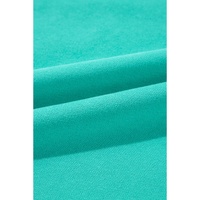 Sea Green Solid Fleece Lined Drop Shoulder High Low Sweatshirt - 2XL thumbnail