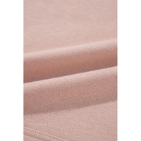 Fushia Solid Color Rivet Stud Raglan Sleeve Hoodie with Pocket - L thumbnail