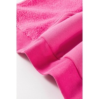 Pitaya Pink Mineral Wash Terry Patchwork Drawstring Hoodie - L thumbnail