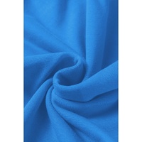 Sky Blue Solid Color Drop Shoulder Long Sleeve Basic Sweatshirt - L thumbnail