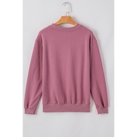Valerian Plain Drop Shoulder Crewneck Pullover Sweatshirt - L thumbnail