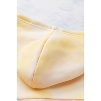 Sky Blue Colorblock Kangaroo Pocket Plus Size Hoodie - 4X thumbnail