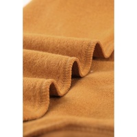 Brown Zip-Up Pocket Drawstring Hoodie Jacket - 2XL thumbnail