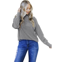 Azura Exchange Ribbed Zip Knit Top - L thumbnail